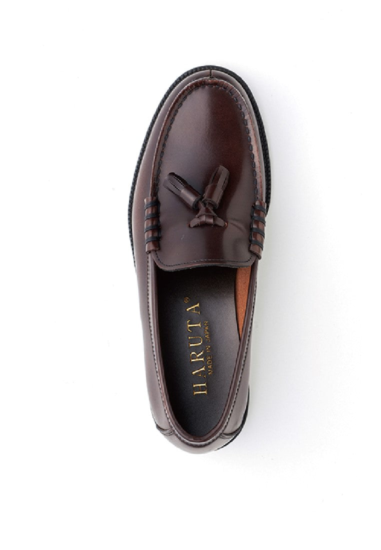 HARUTA Tassel loafer-MEN-907 D.BROWN