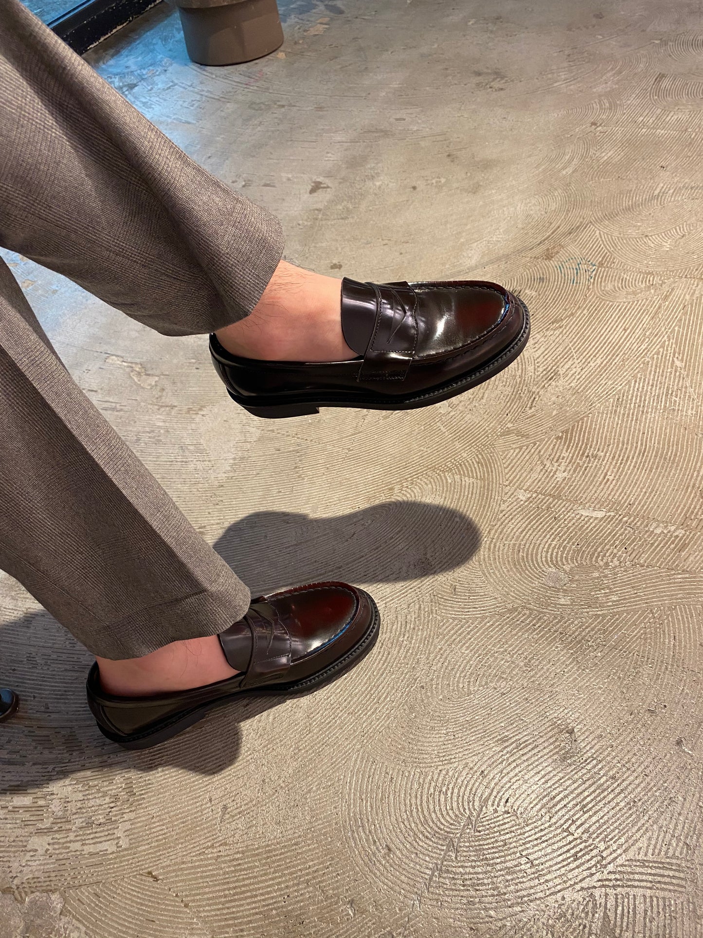 HARUTA Extralight coin loafer -MEN-706X BUGANDY