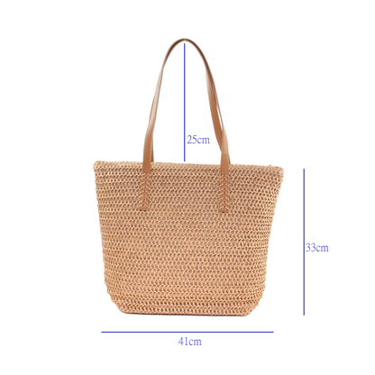 Striped Straw Tote Bags