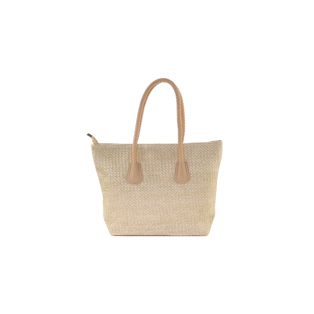 Striped Straw Tote Bags