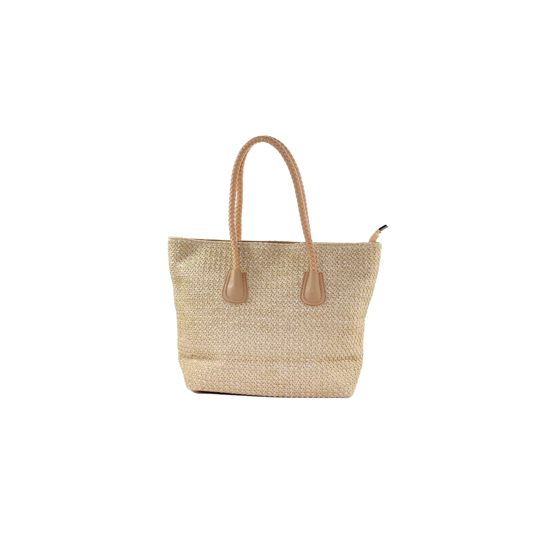 Striped Straw Tote Bags