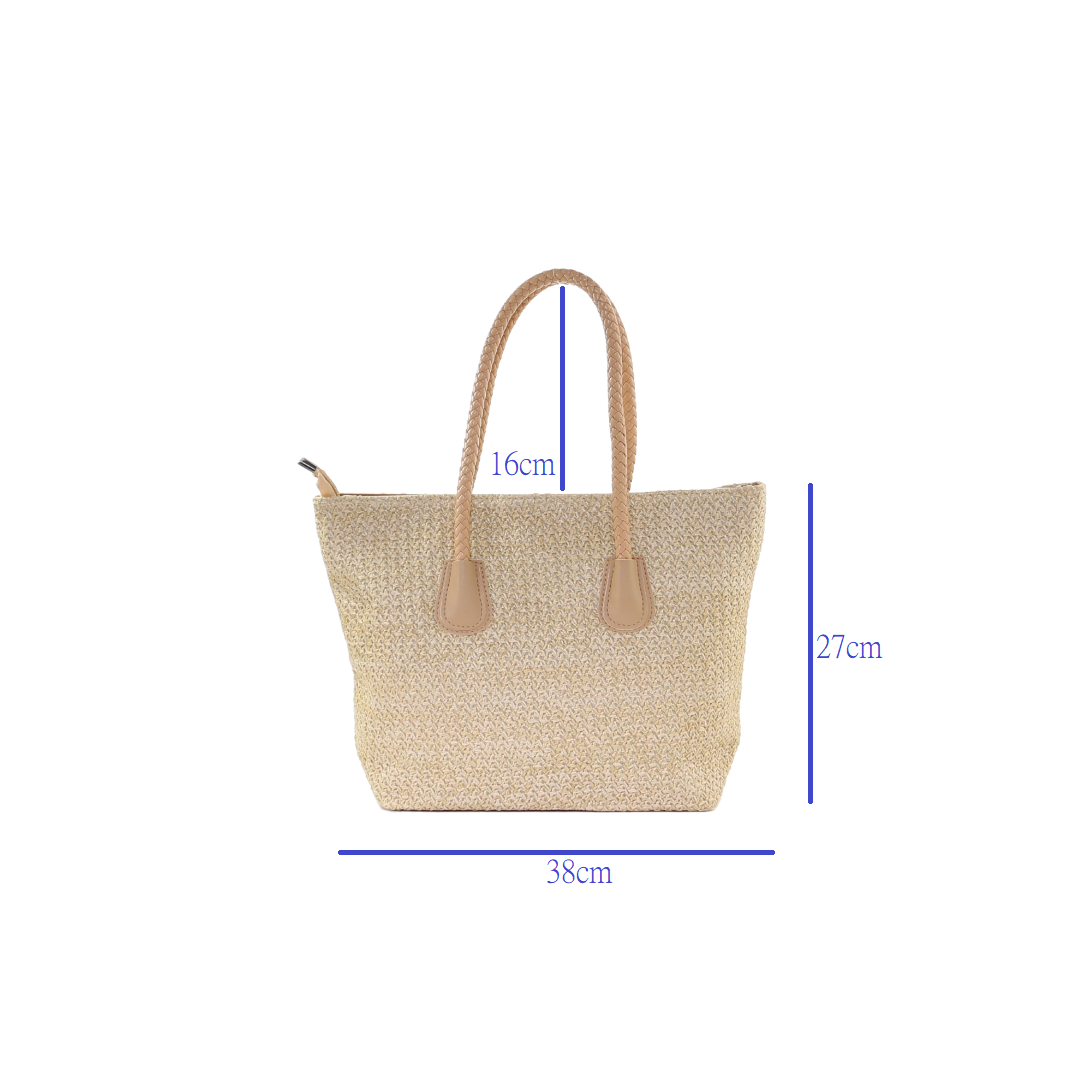 Striped Straw Tote Bags