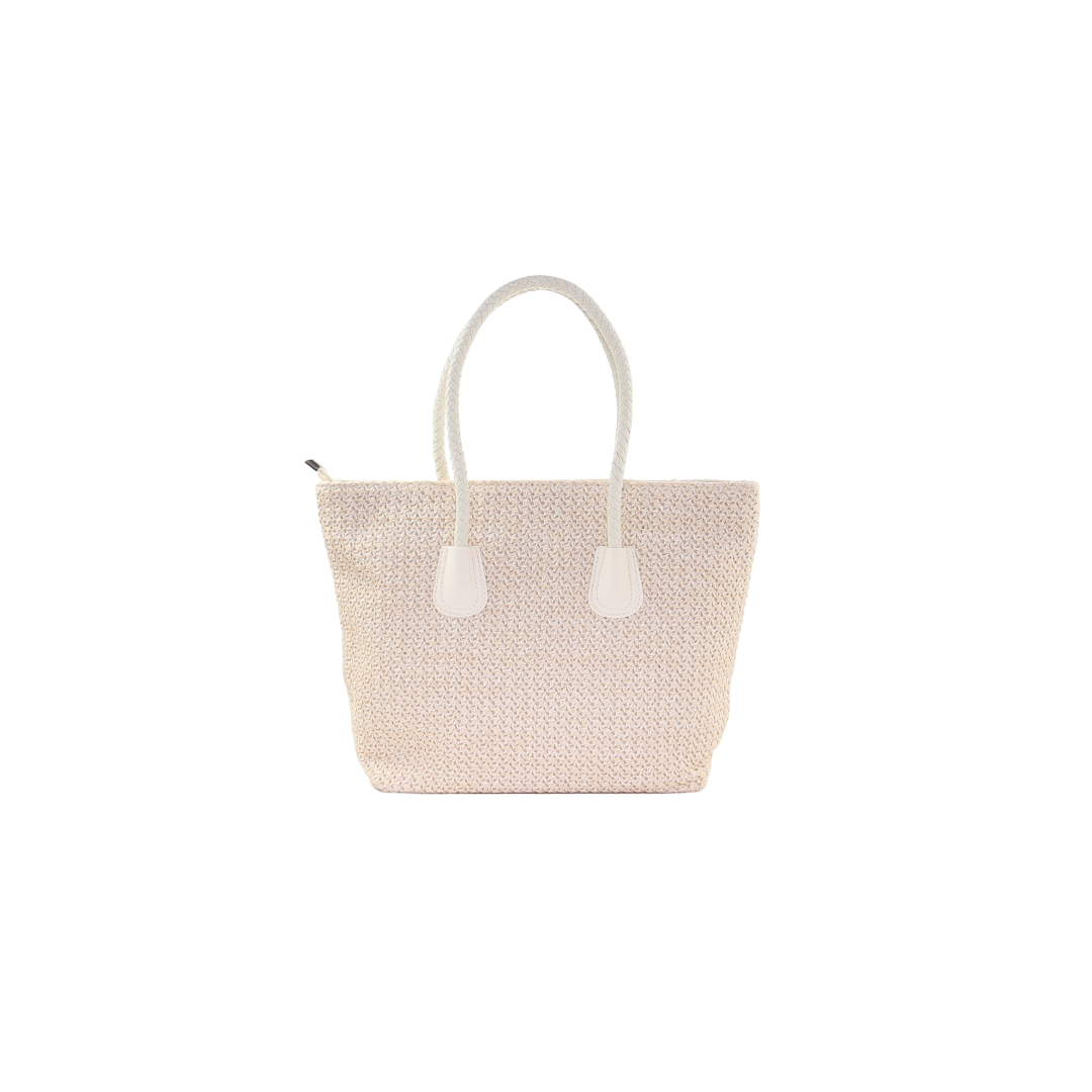 Striped Straw Tote Bags