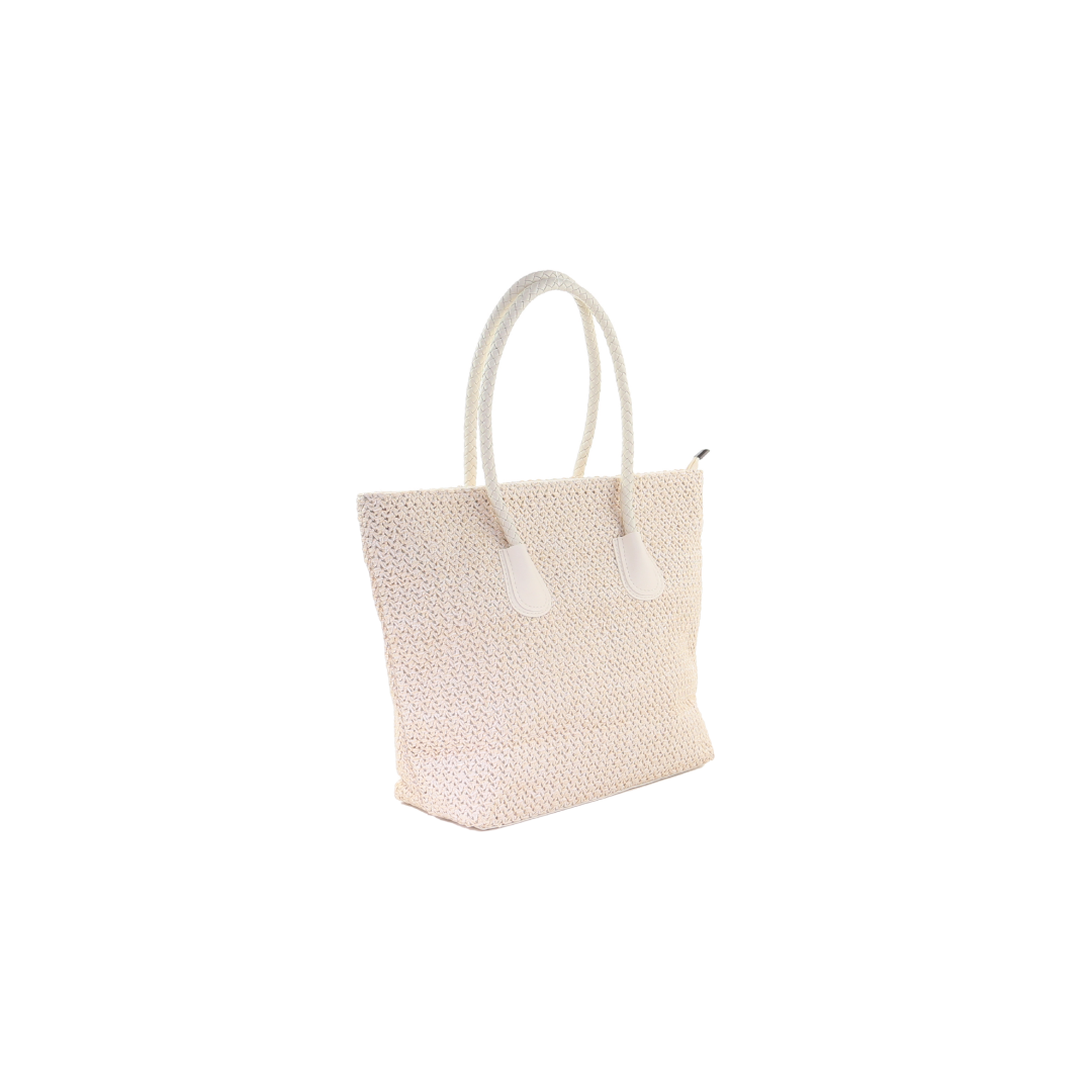 Striped Straw Tote Bags