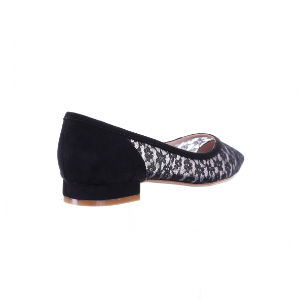 蕾絲尖頭芭蕾舞鞋(黑色)