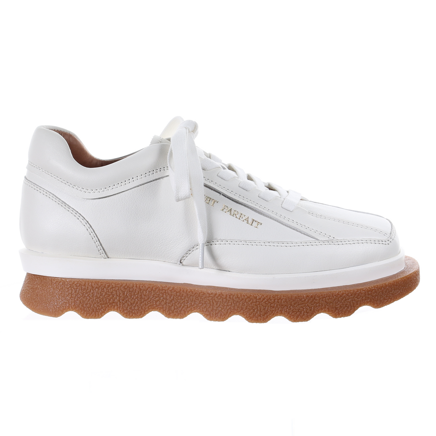 Double layer leather sneaker (WHITE)