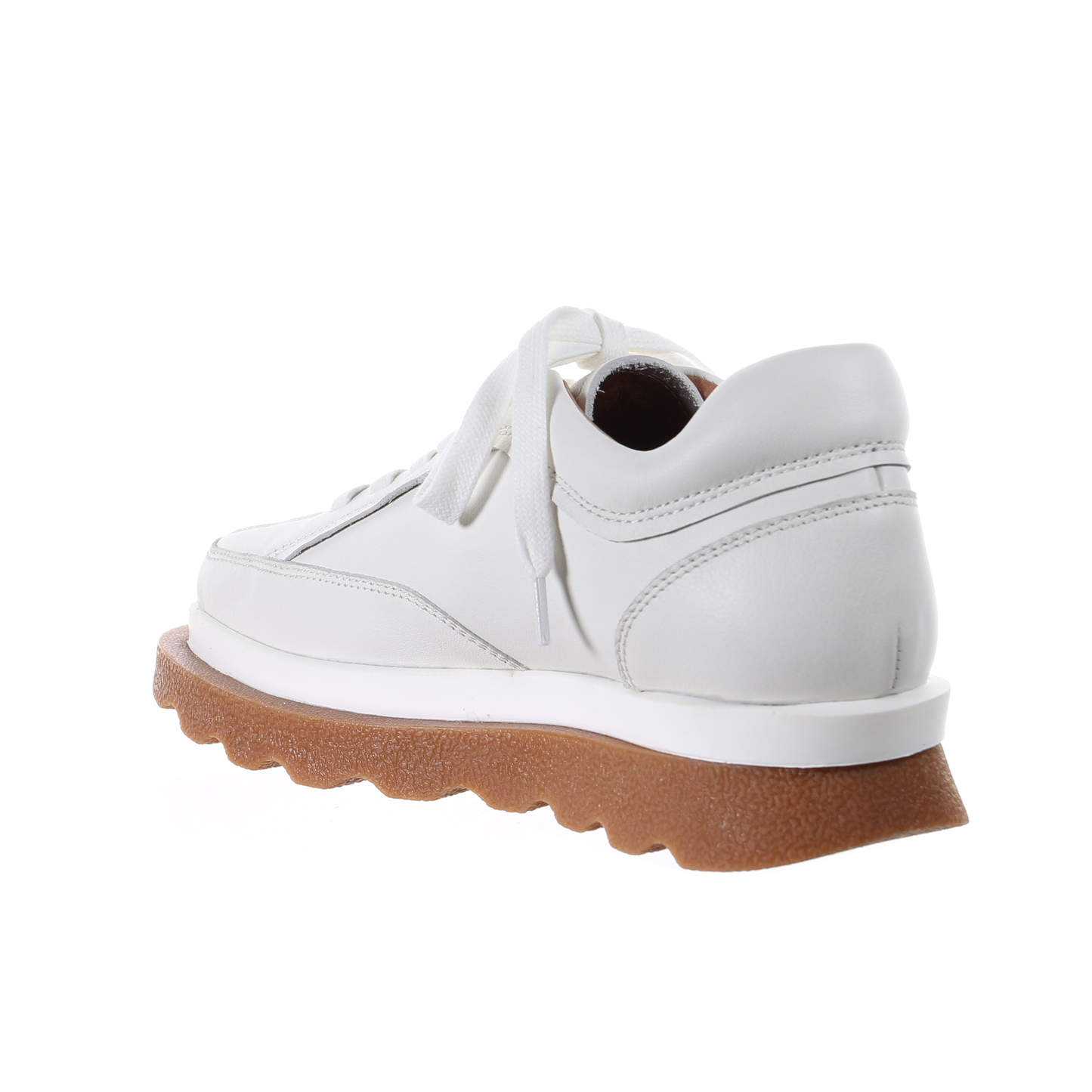 Double layer leather sneaker (WHITE)