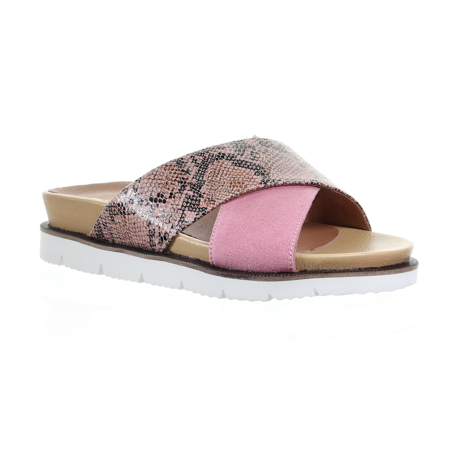 Cross strap comfort slipper