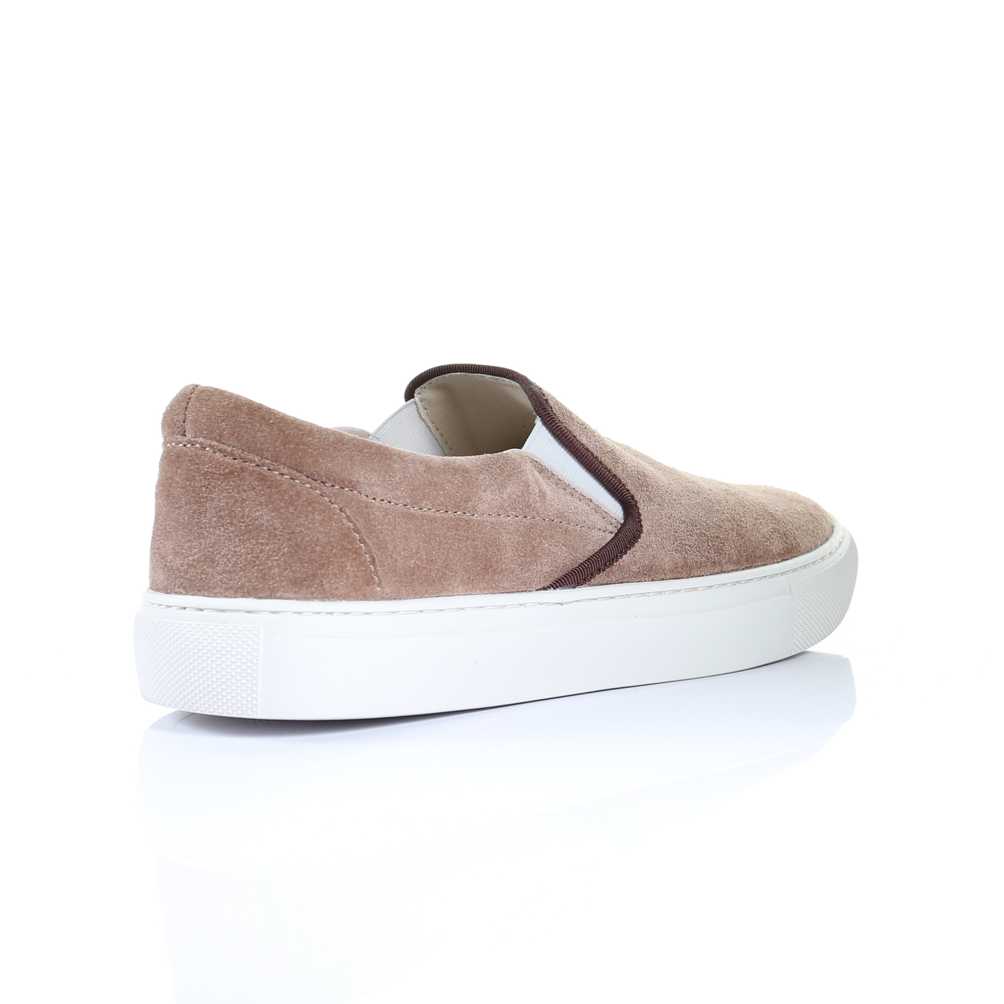 Suede Slip On Sneaker (Dark Beige)