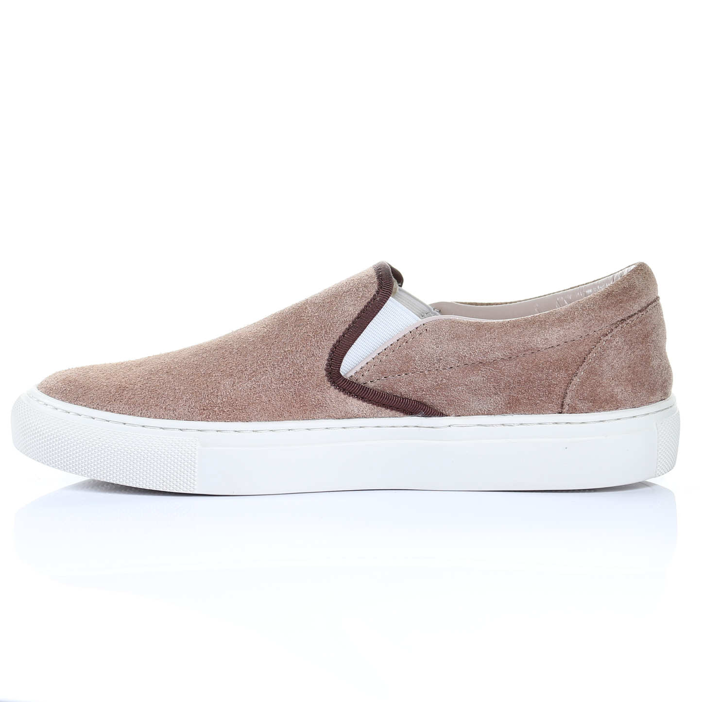 Suede Slip On Sneaker (Dark Beige)