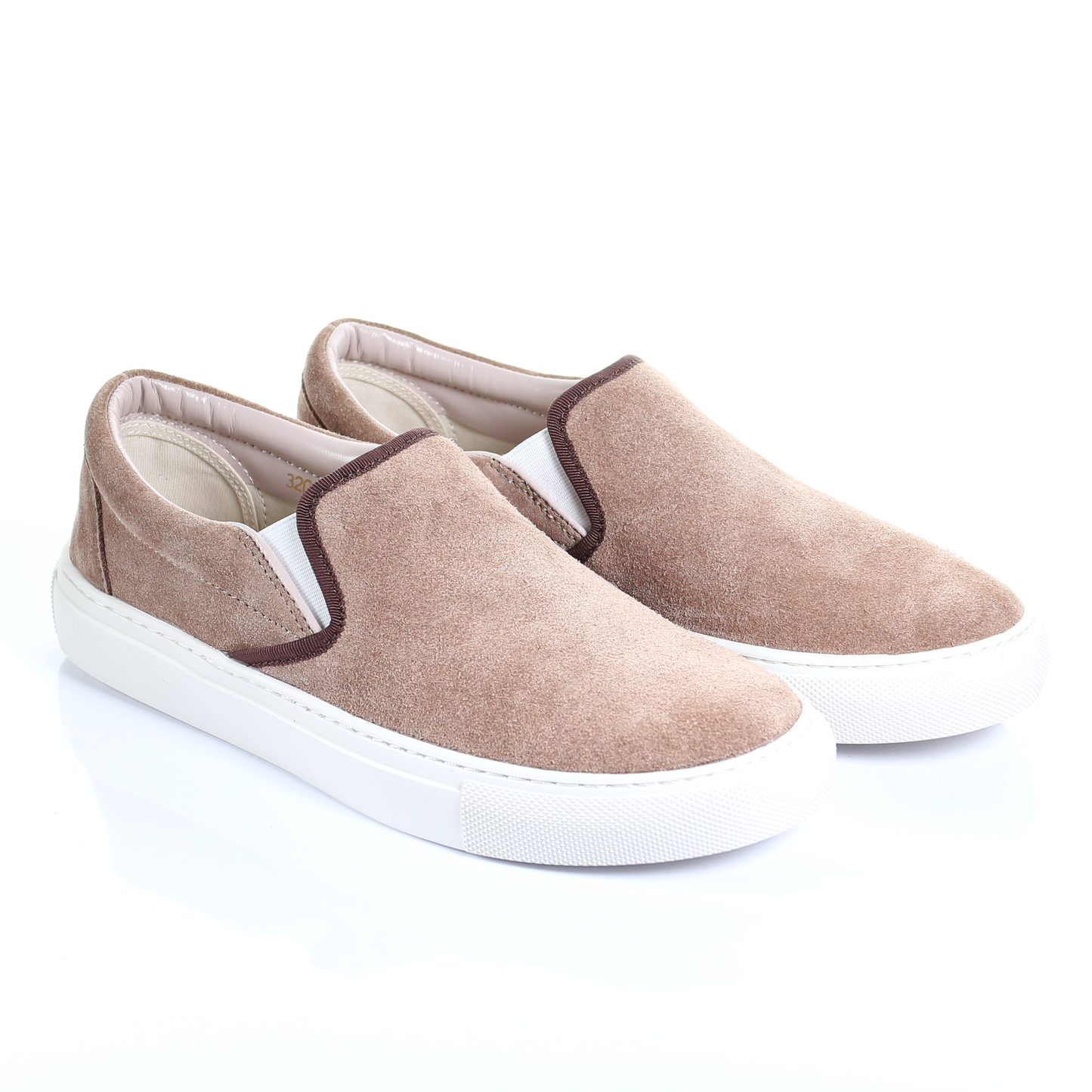 Suede Slip On Sneaker (Dark Beige)