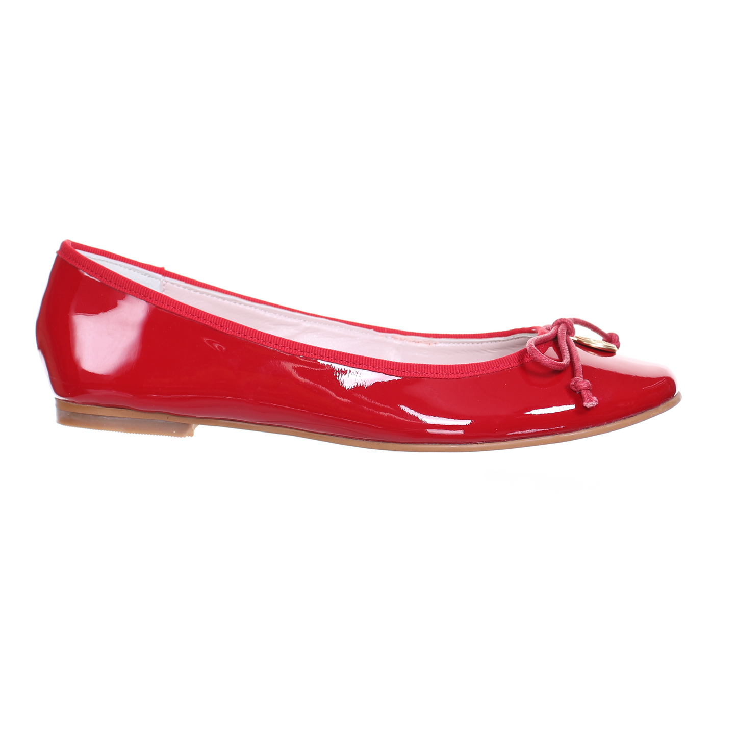 Patent Sheep Leather Ballerina (Red)