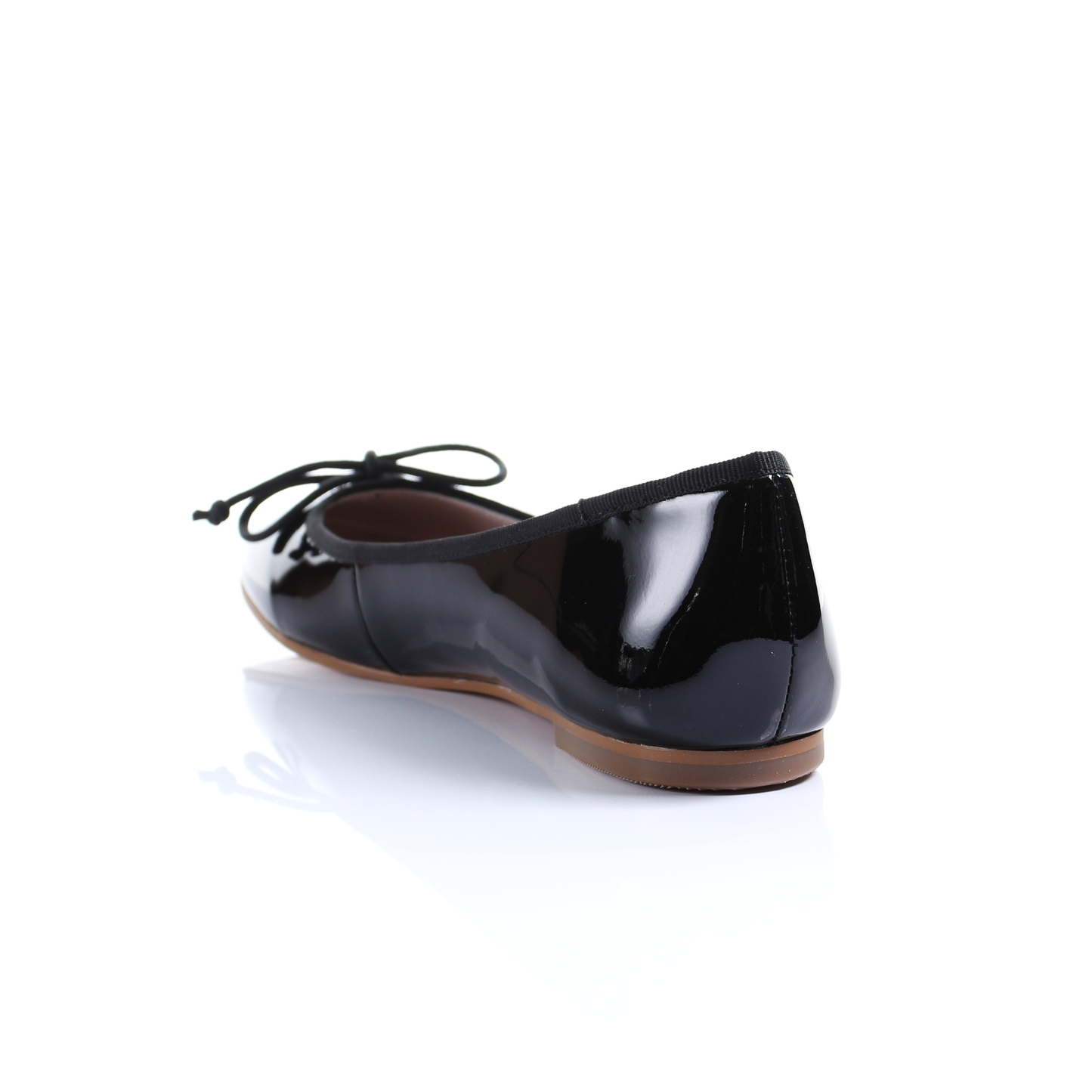 Patent Sheep Leather Ballerina (Black)