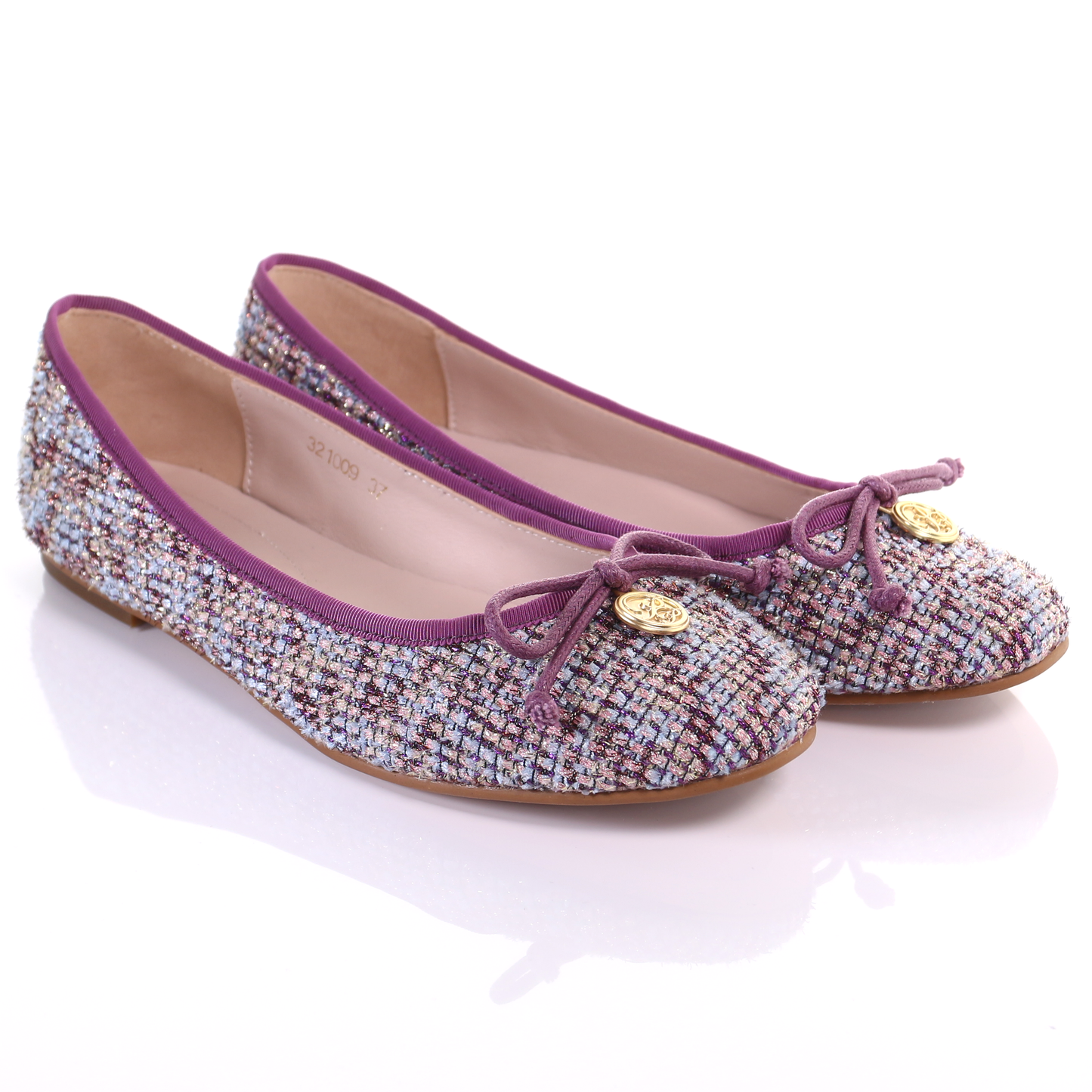 刺繡布芭蕾舞鞋(紫)