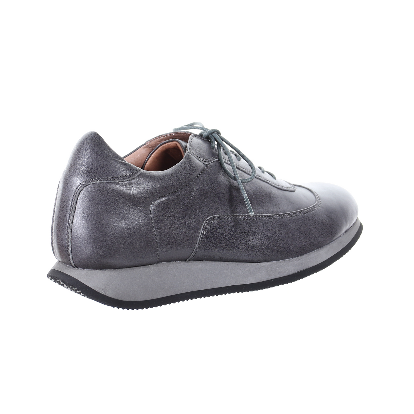 男款繫帶皮休閒鞋(灰色)