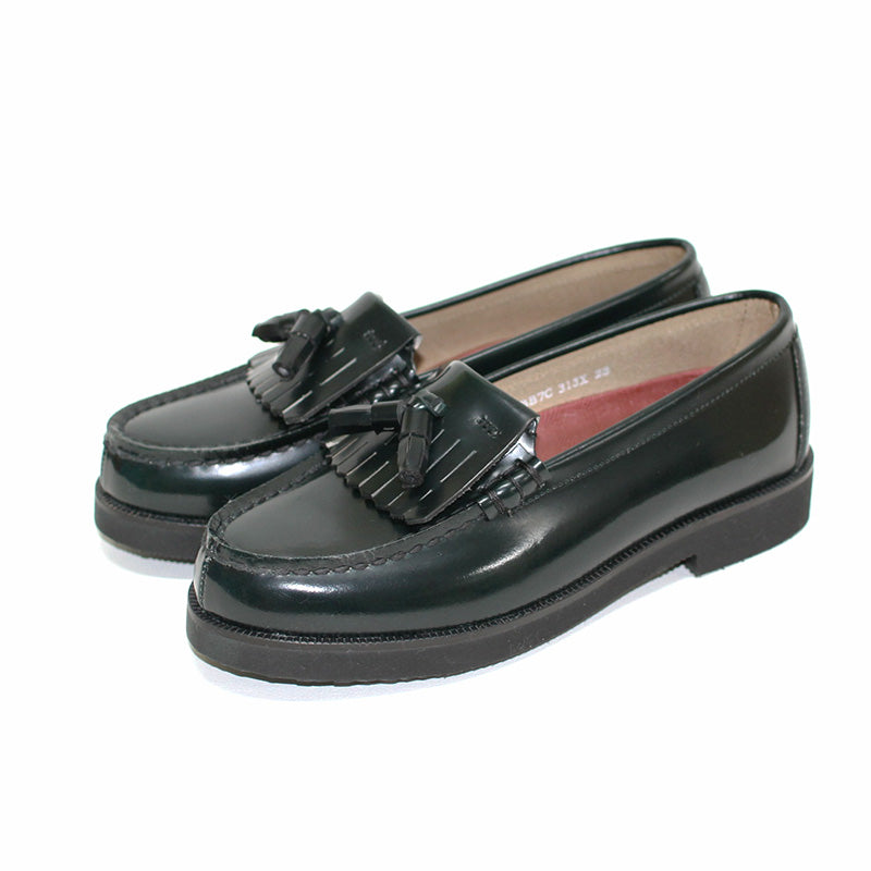 HARUTA Extralight Quilt Tassel loafer-Women-313X GREEN
