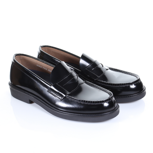 HARUTA Extralight coin loafer -MEN-706X BLACK