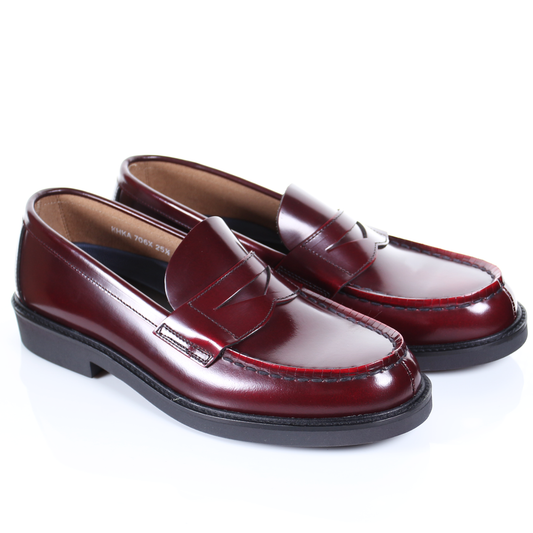 HARUTA Extralight coin loafer -MEN-706X BUGANDY