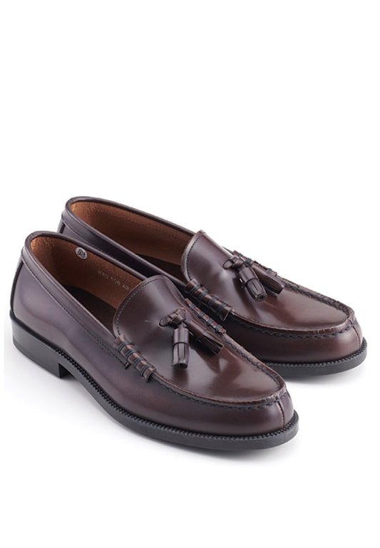 HARUTA Tassel loafer-MEN-907 D.BROWN