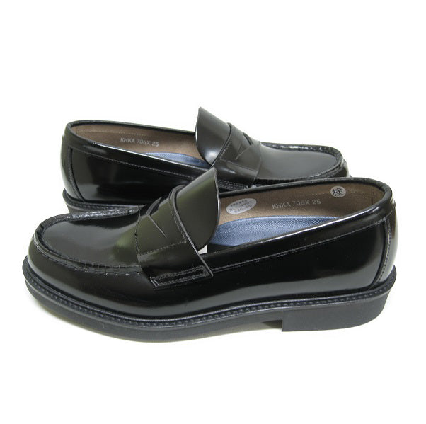 HARUTA Extralight coin loafer -MEN-706X BLACK