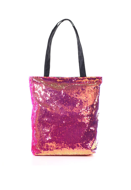 Iridescent Sequin Fabric Tote Bags