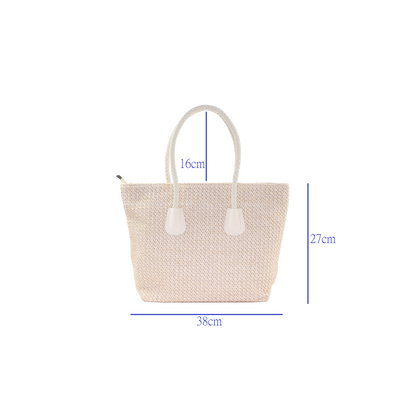 Striped Straw Tote Bags