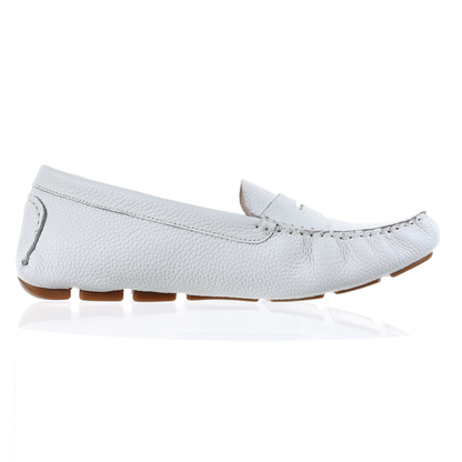 PP Leather Driver Shoes (White)