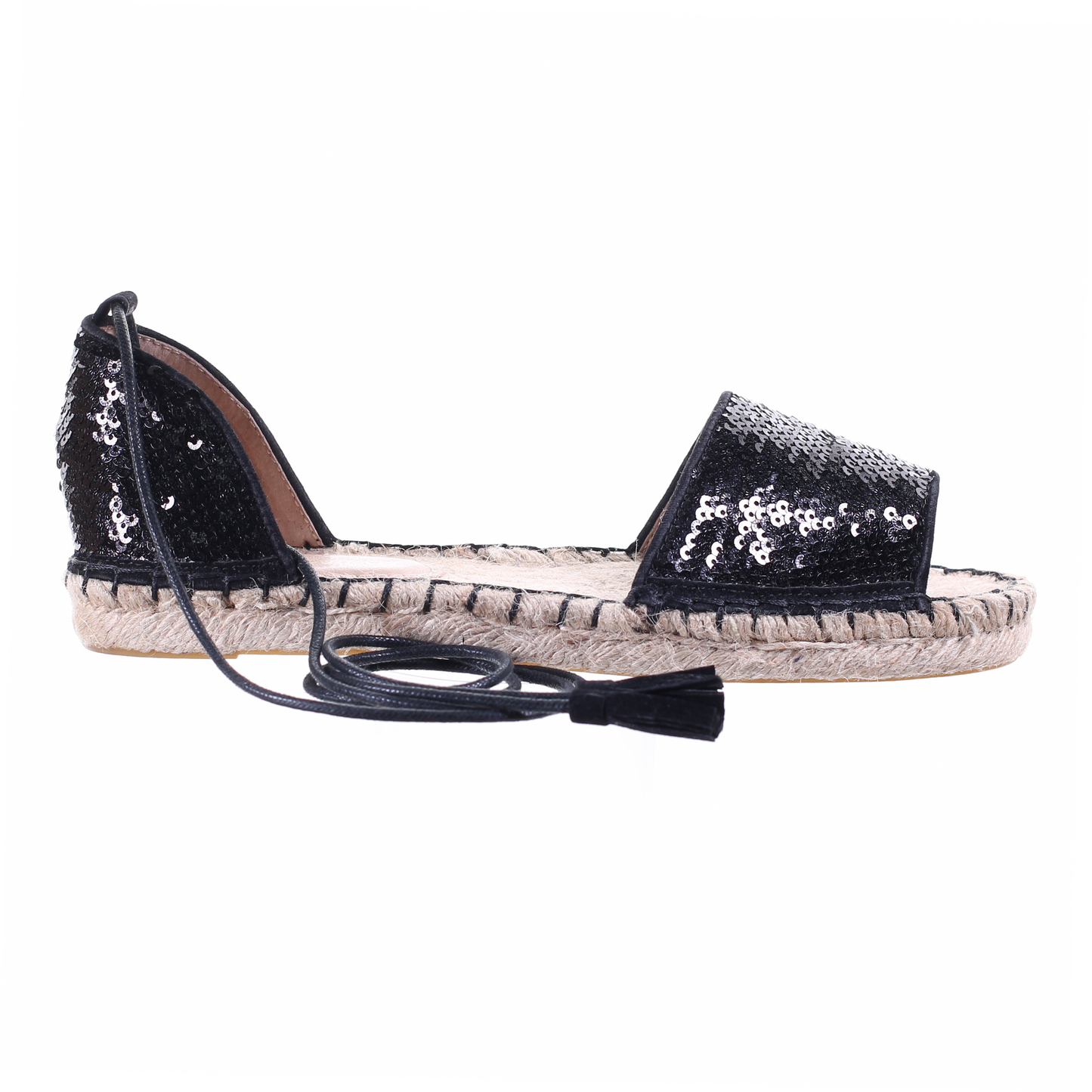 Sequin open toe espadrilles sandal