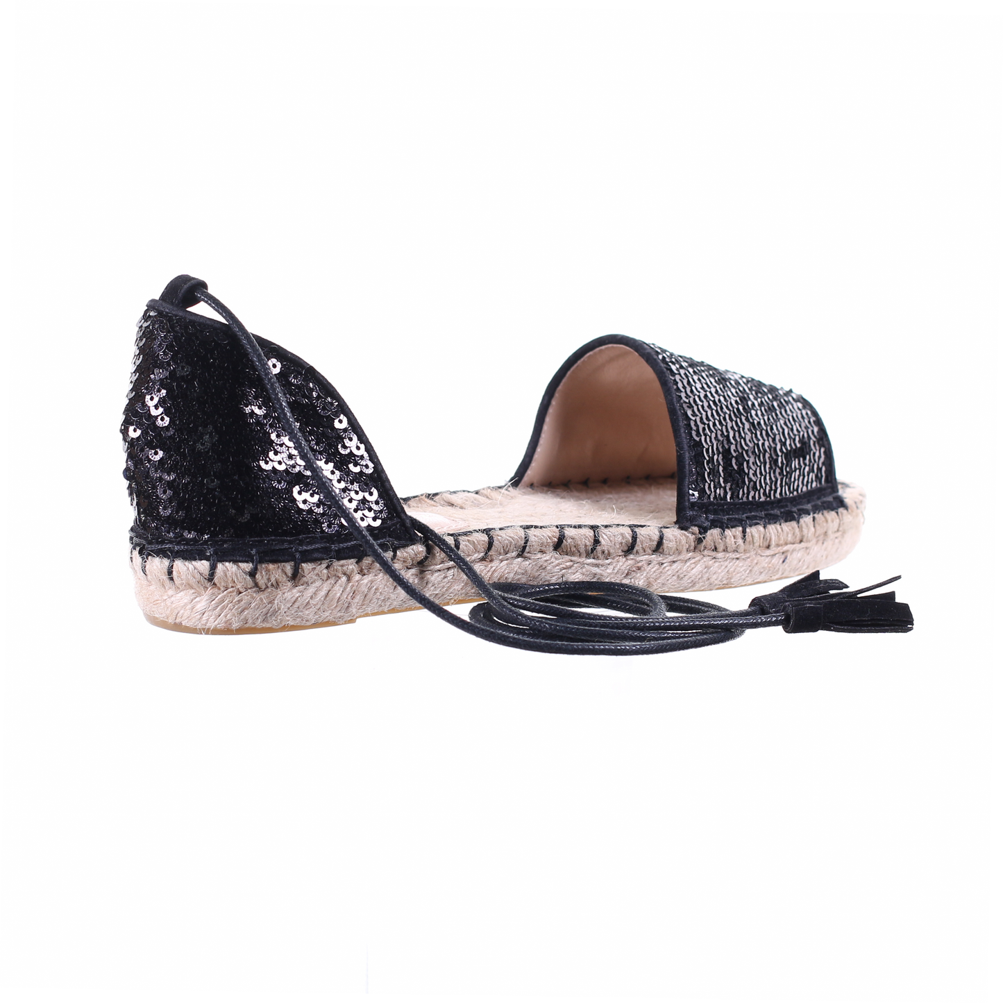 Sequin open toe espadrilles sandal