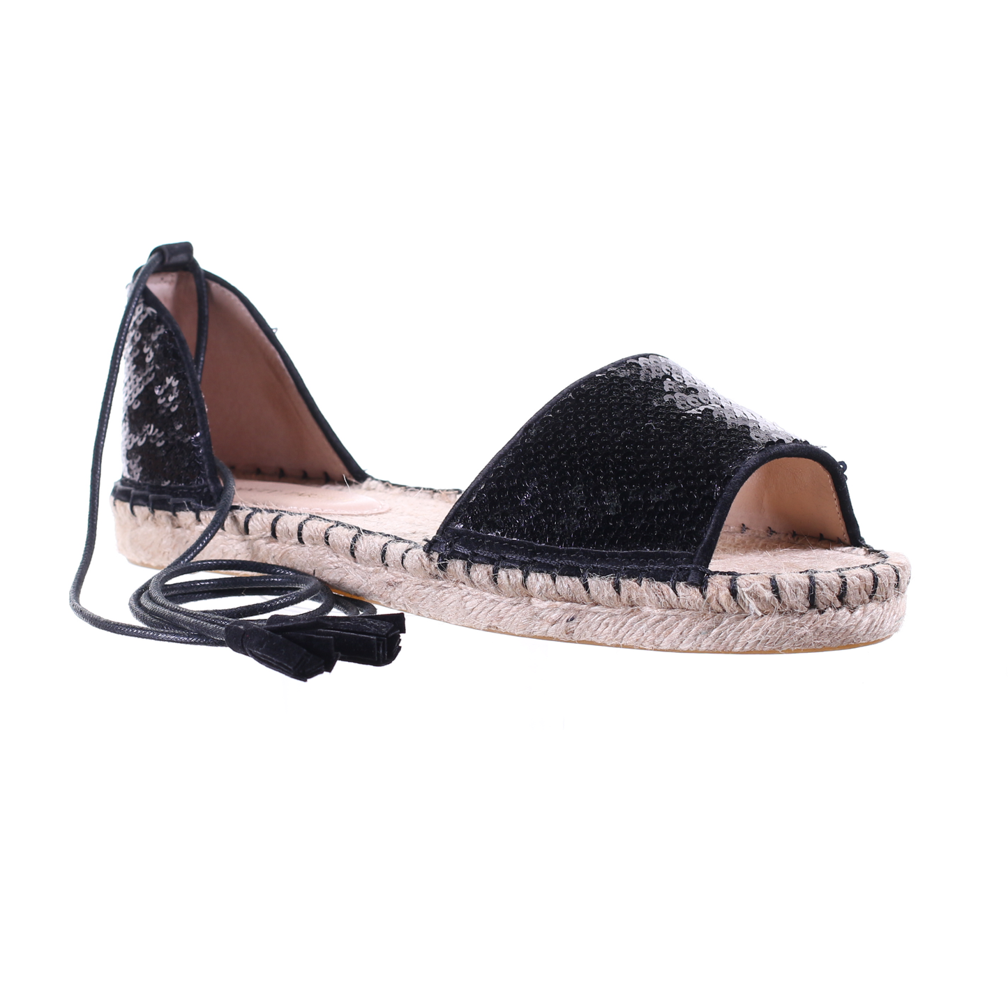 Sequin open toe espadrilles sandal