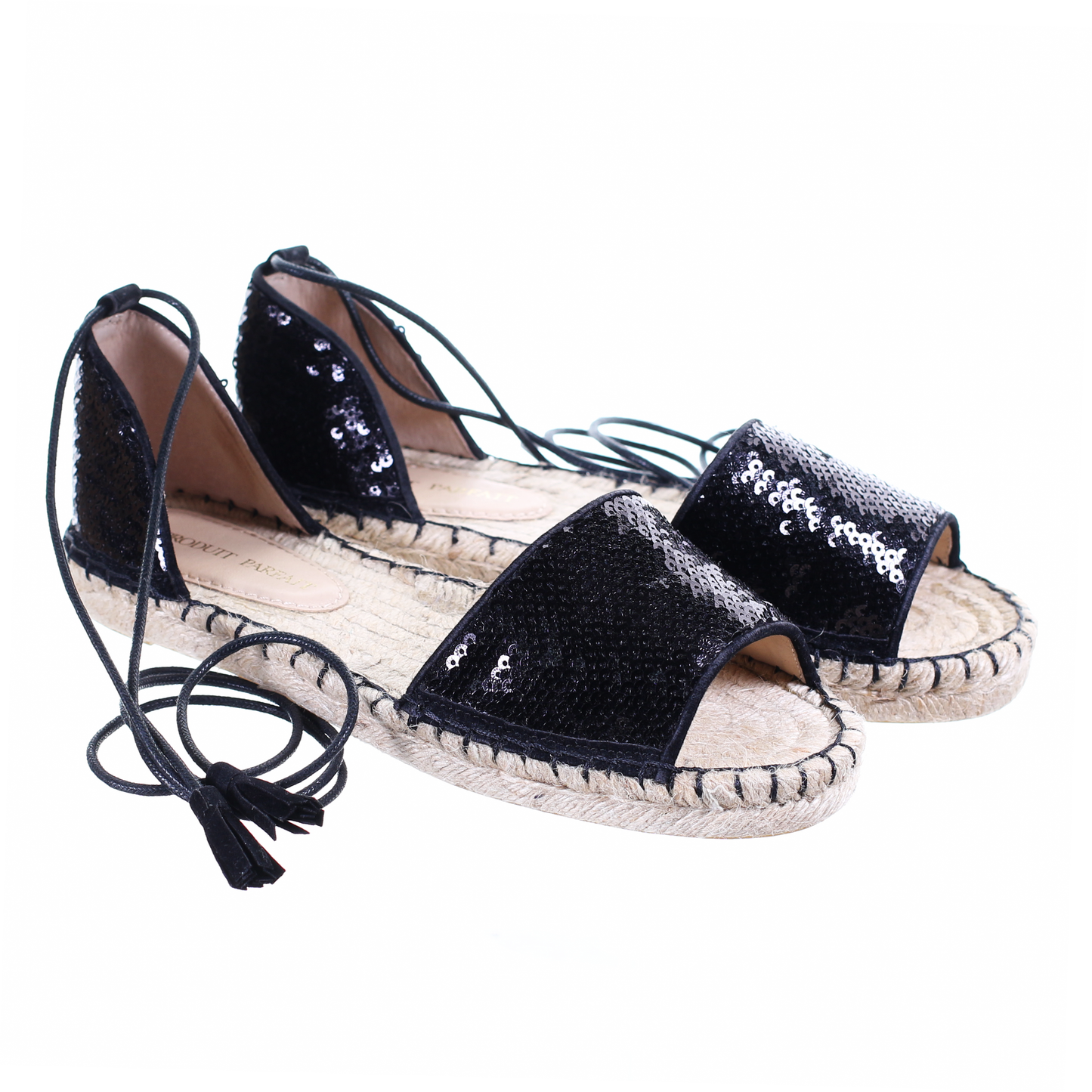 Sequin open toe espadrilles sandal