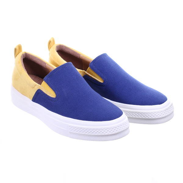 Two tone Inner heel sneaker (Mustard)