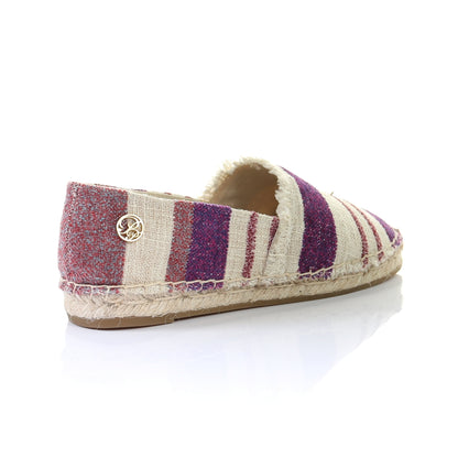Stripe pattern espadrilles-Purple