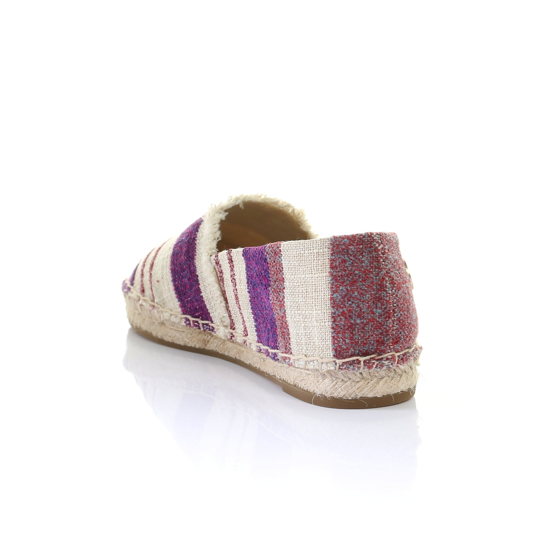 Stripe pattern espadrilles-Purple