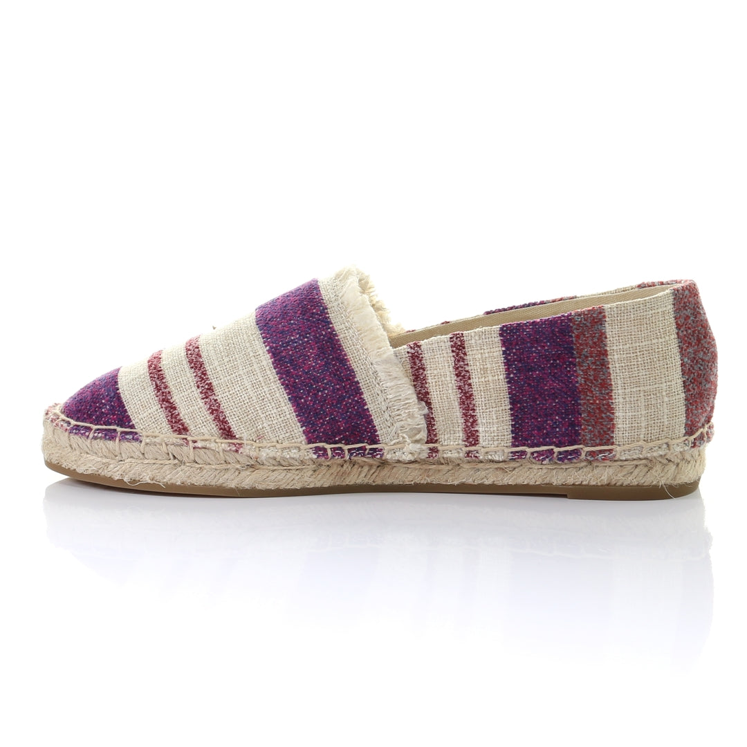 Stripe pattern espadrilles-Purple