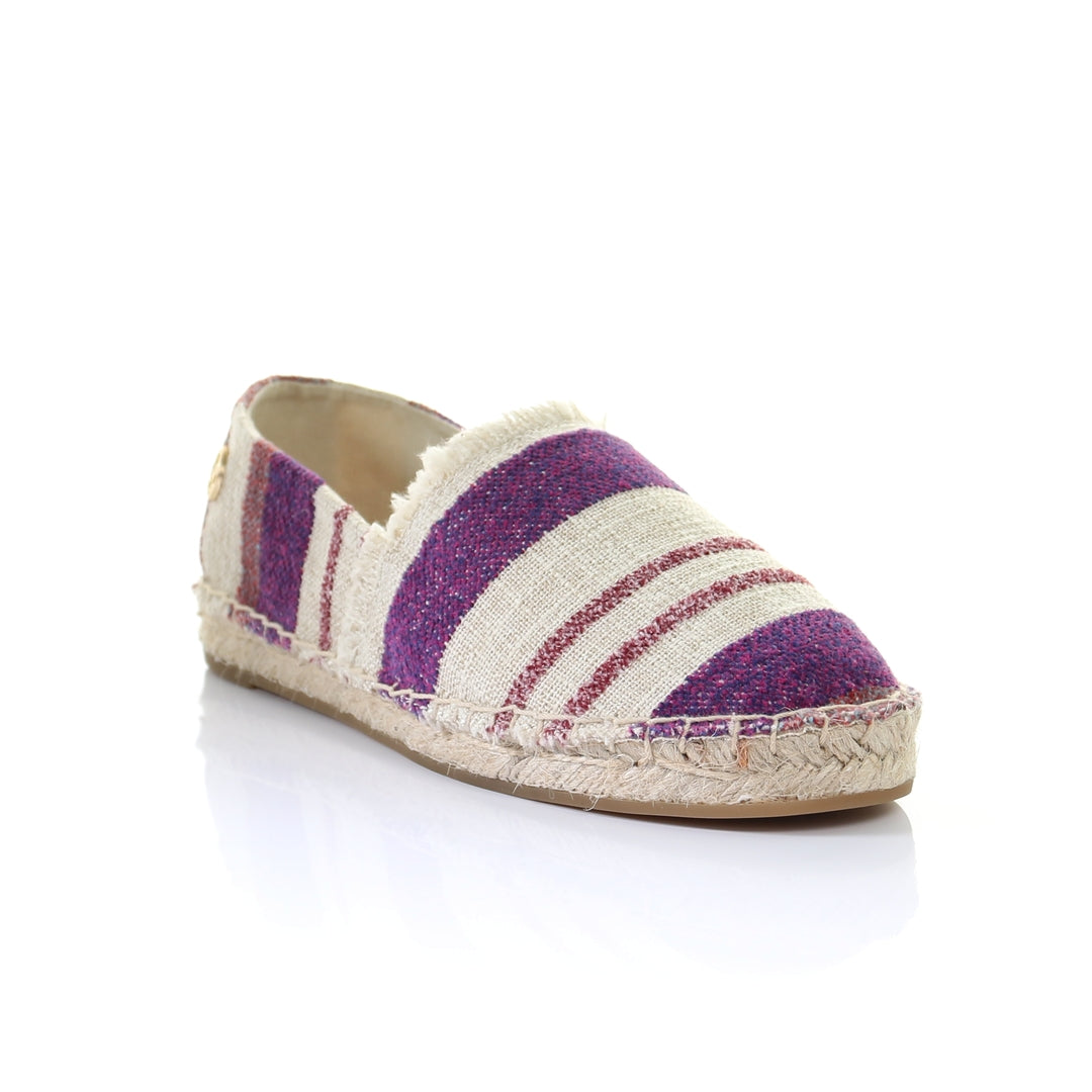 Stripe pattern espadrilles-Purple