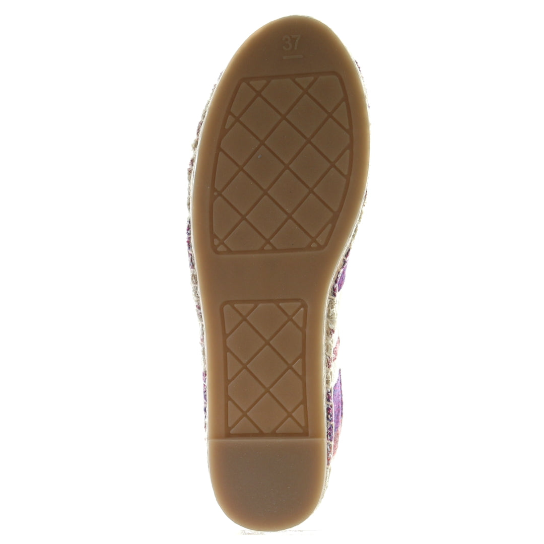 Stripe pattern espadrilles-Purple