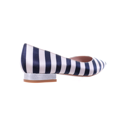 Pointed Toe Ballerina (Blue Stripe)