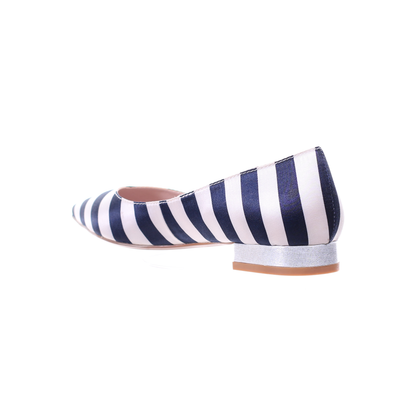Pointed Toe Ballerina (Blue Stripe)