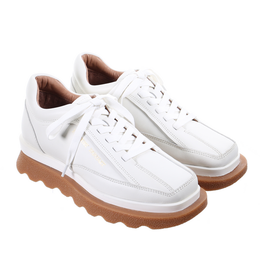 Double layer leather sneaker (WHITE)