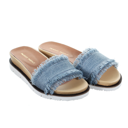 Color tassel strap comfort slipper