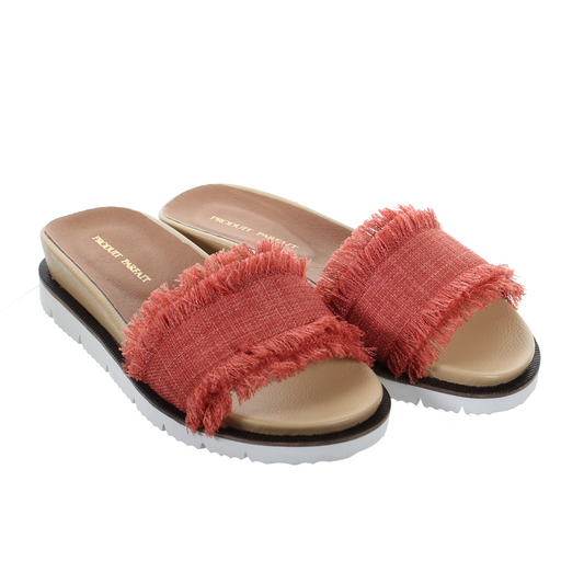 Color tassel strap comfort slipper