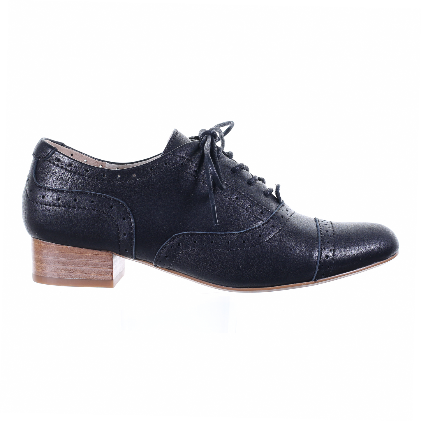 Low heel oxford shoes (Black)