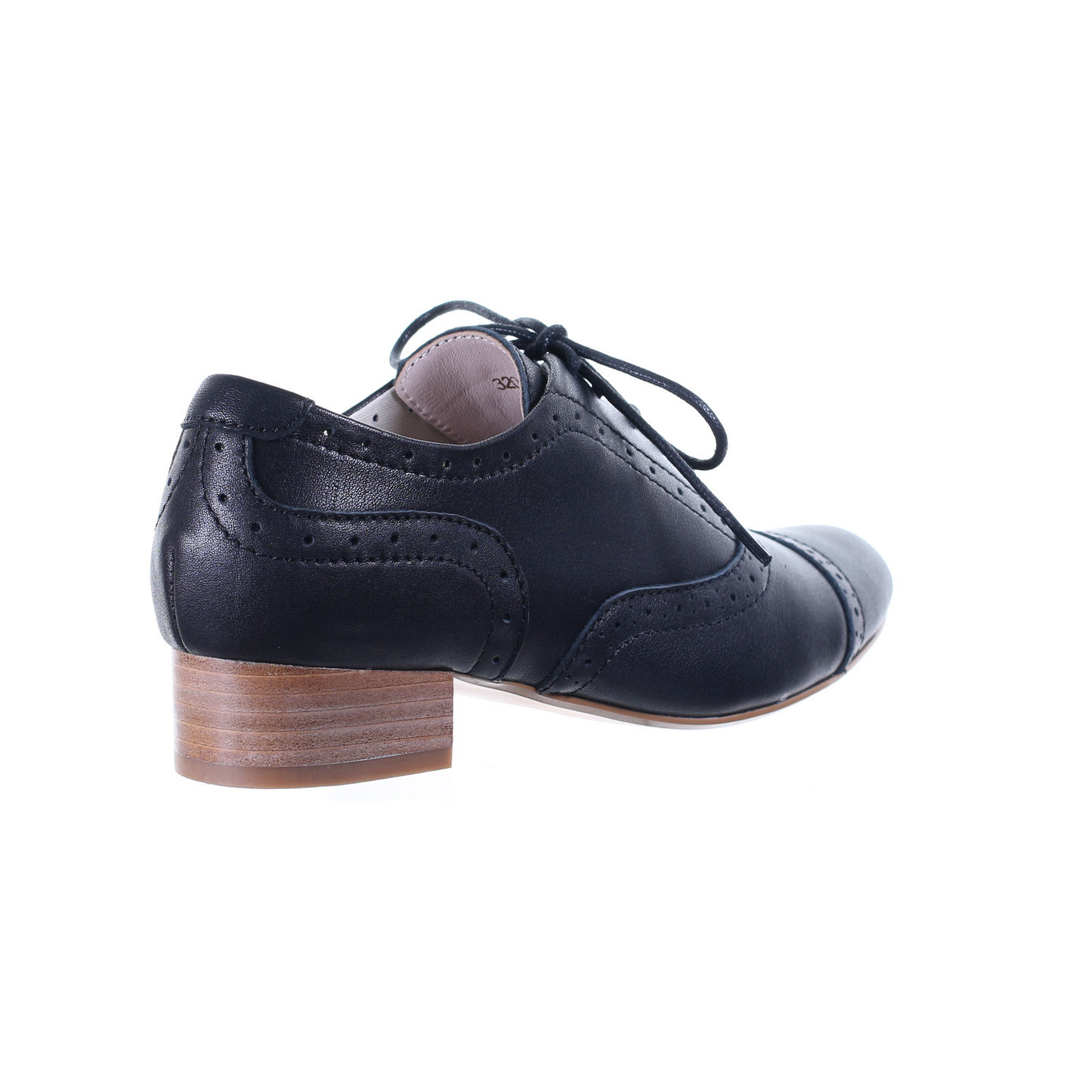 Low heel oxford shoes (Black)