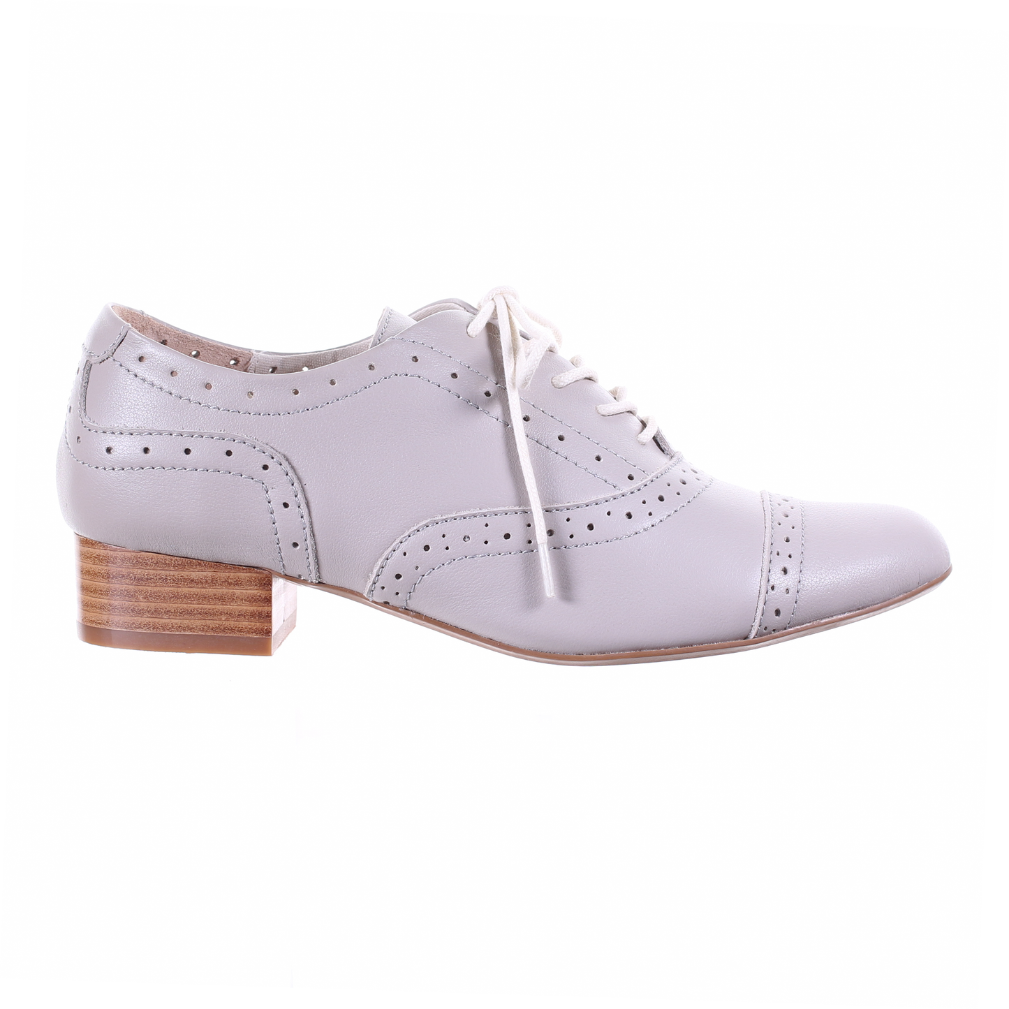 Low heel oxford shoes (Grey)