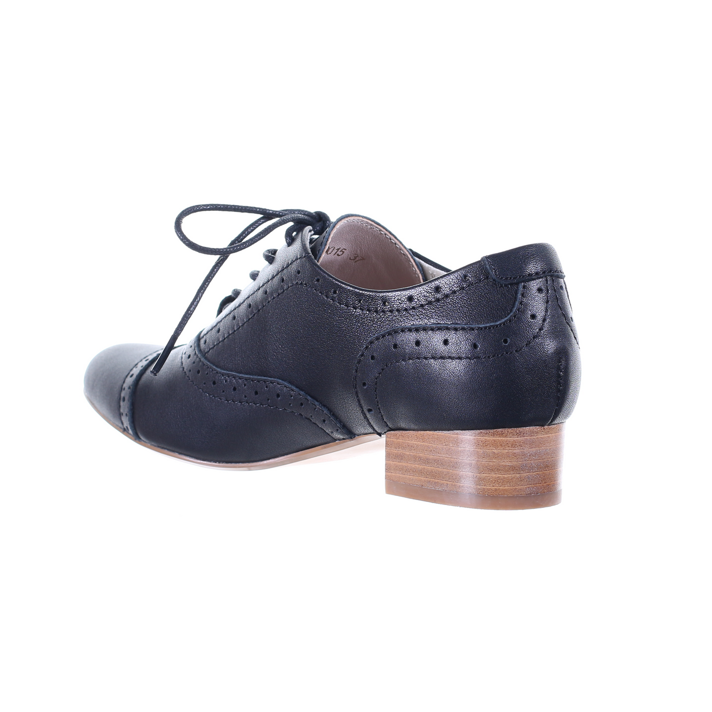 Low heel oxford shoes (Black)
