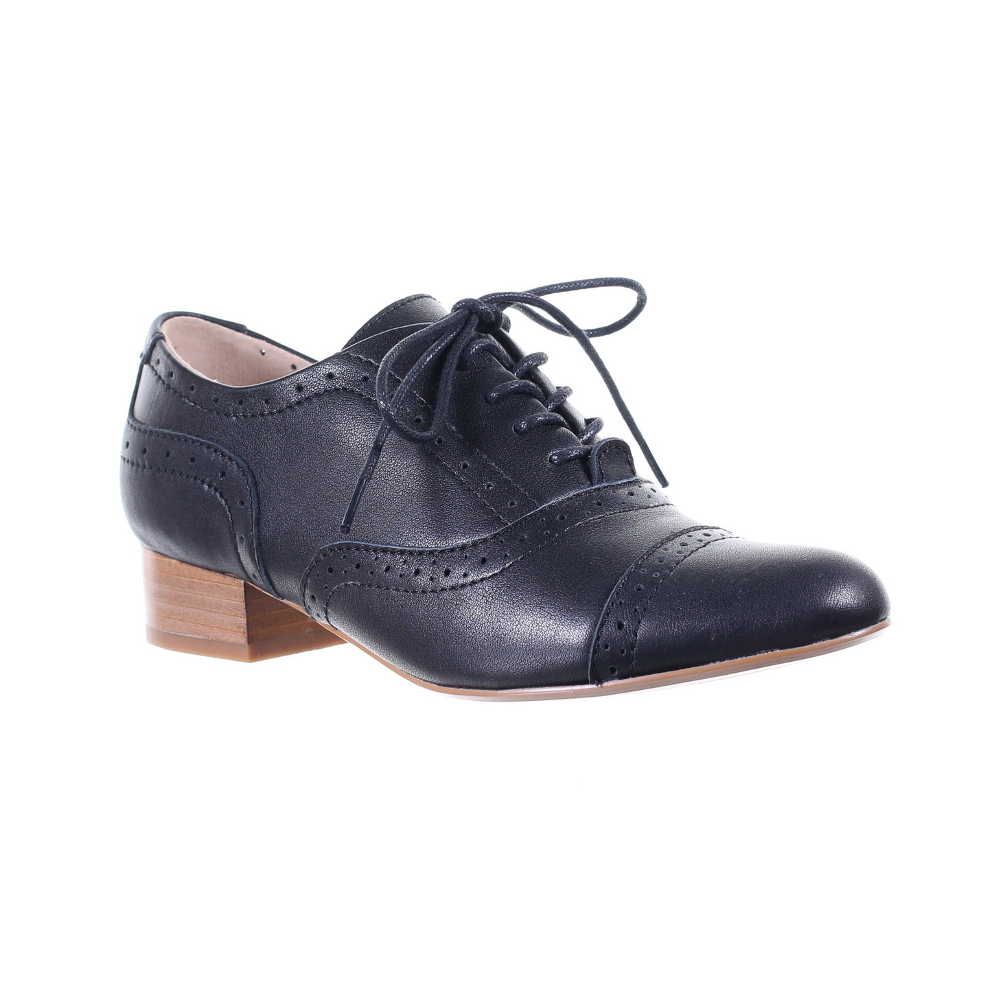 Low heel oxford shoes (Black)