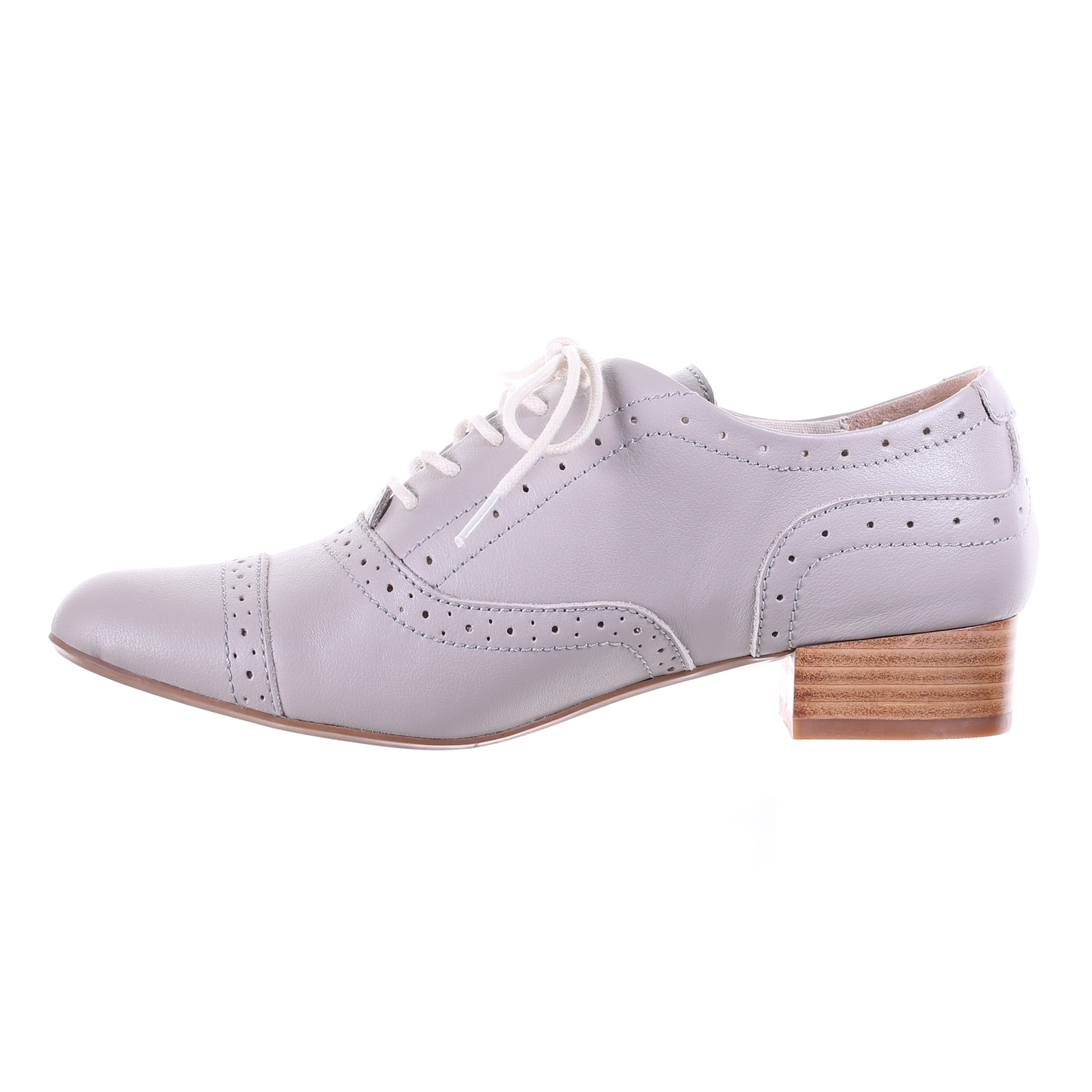Low heel oxford shoes (Grey)