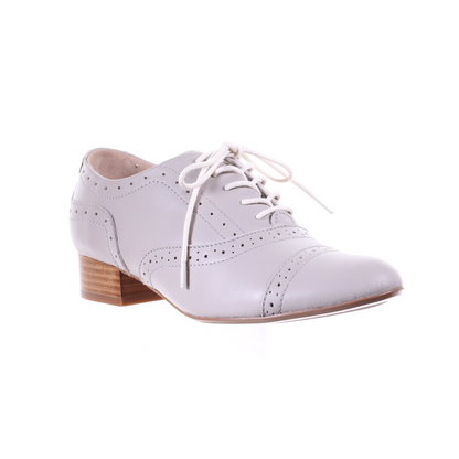 Low heel oxford shoes (Grey)