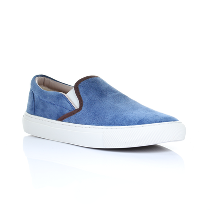 Suede Slip On Sneaker (Light Blue)
